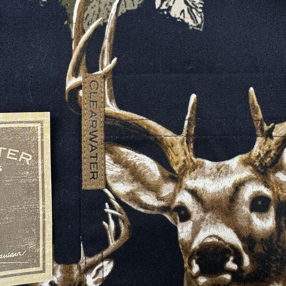 Clearwater Outfitters Deer Print Button Front Shirt Mens L Hunting Outdoors NWT - Picture 5 of 9